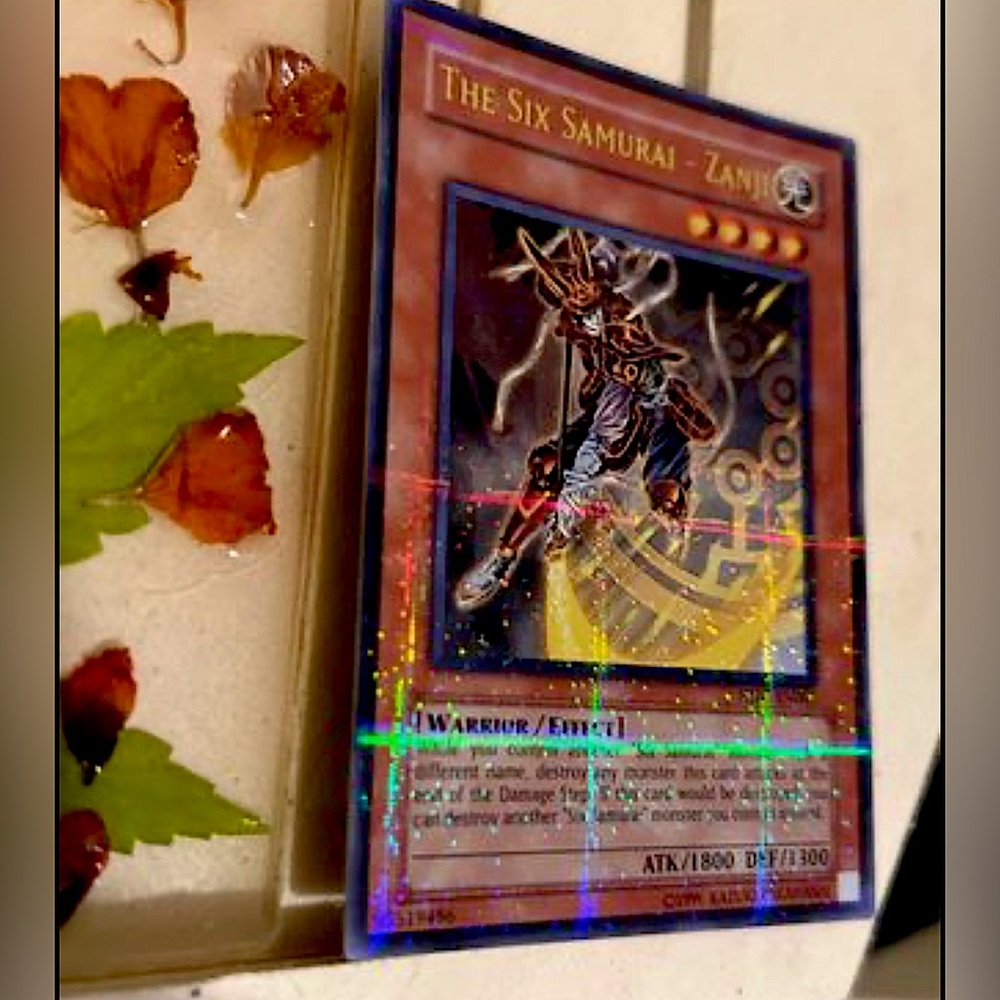 The six samurai - zanji . NM, SECR,HL05 YUGIOH CARD